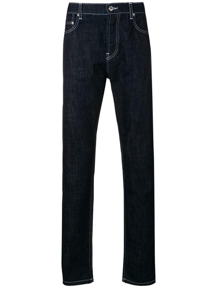 Kenzo Contrast Stitched Jeans - Blue
