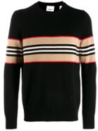 Burberry Cashmere Icon Stripe Sweater - Black