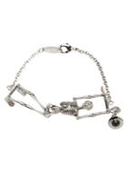Vivienne Westwood Skeleton Pendant Bracelet, Adult Unisex, Metallic