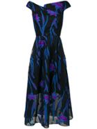 Roland Mouret Floral Midi Dress - Black
