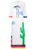 Mira Mikati 'sleep All Over' Kaftan Dress, Women's, Size: 34, White, Cotton/linen/flax