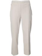Elie Tahari - Cropped Pants - Women - Rayon/cotton/spandex/elastane - 10, Nude/neutrals, Rayon/cotton/spandex/elastane