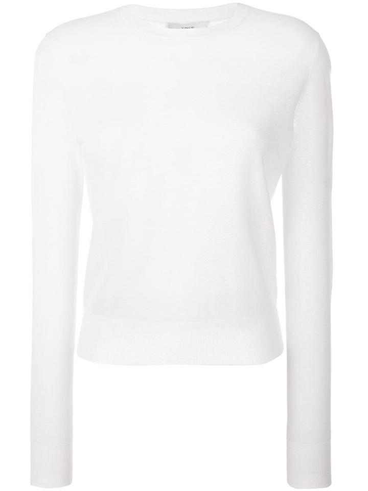 Vince Fine Knit Sweater - White