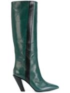 A.f.vandevorst Slanted Heel Knee-high Boots - Green