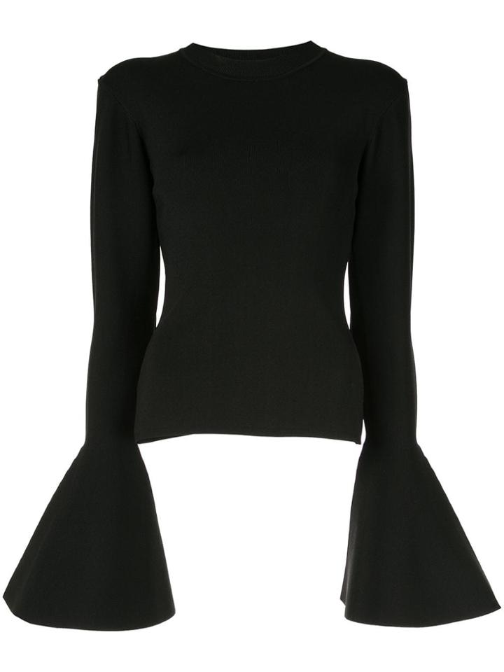 Solace London Moritz Bell-cuff Sweater - Black