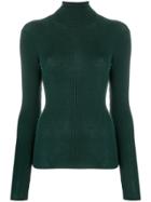 P.a.r.o.s.h. Ribbed Roll Neck Sweater - Green