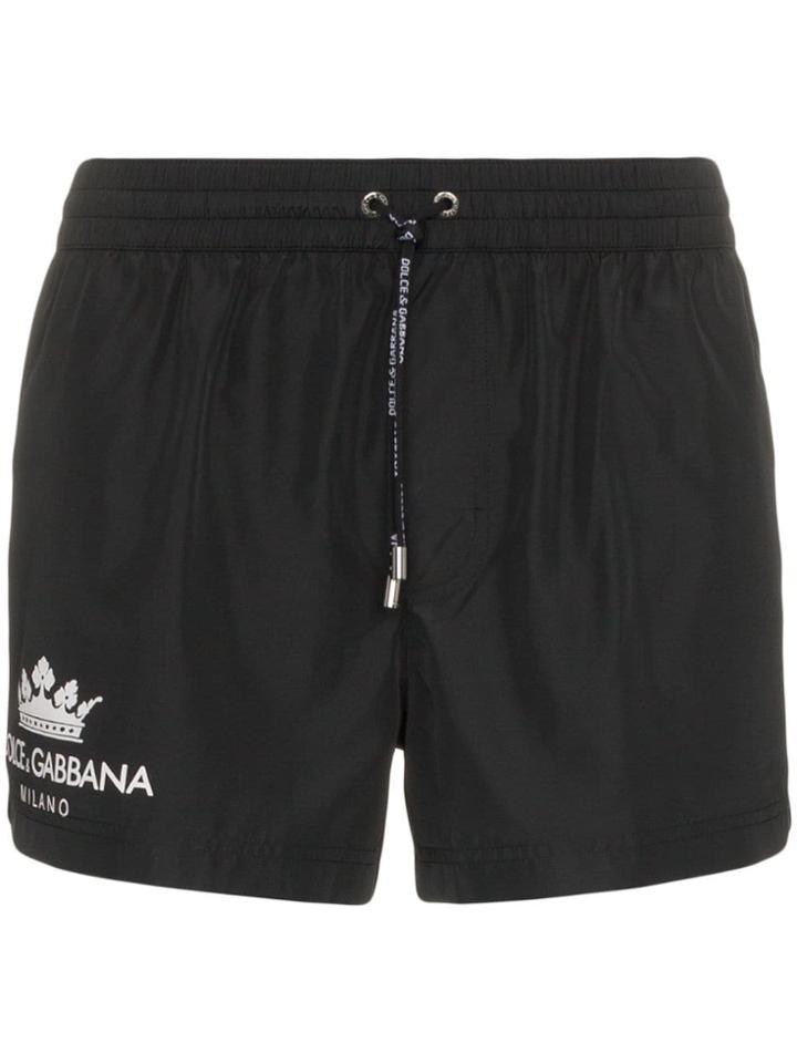 Dolce & Gabbana Dg Logo Swm Shrts Blk - Black