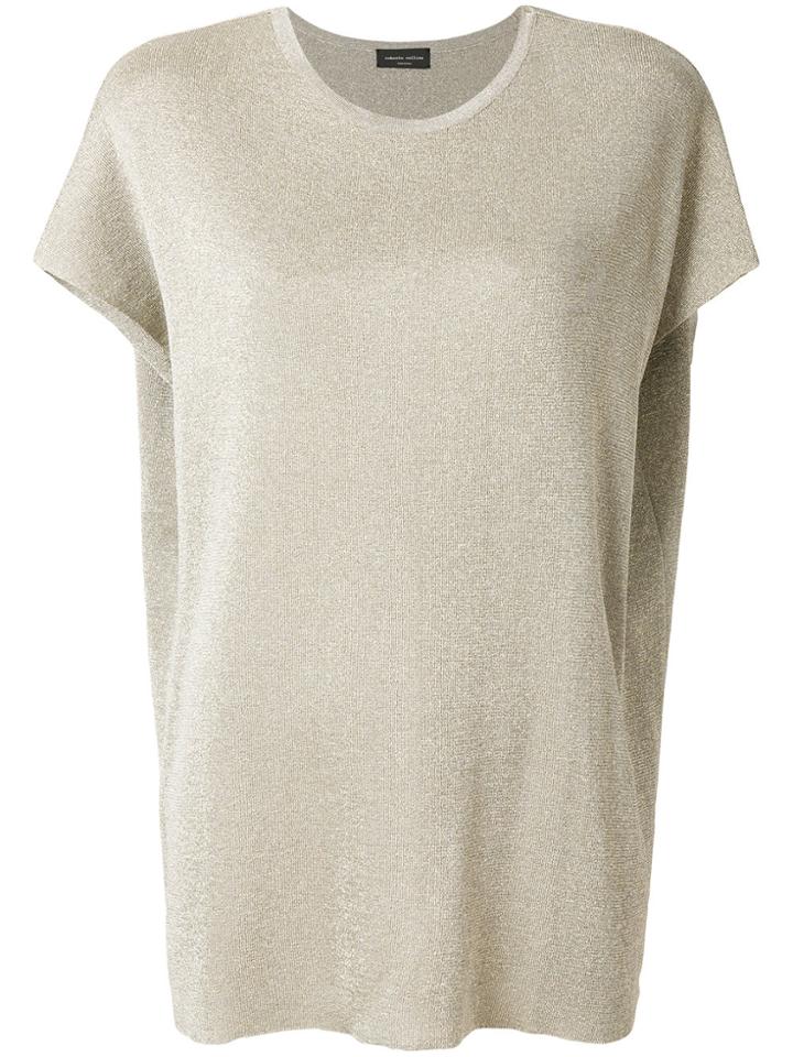 Roberto Collina Boat Neck Top - Grey