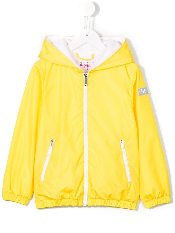 Il Gufo Hooded Windbreaker, Boy's, Size: 8 Yrs, Yellow/orange