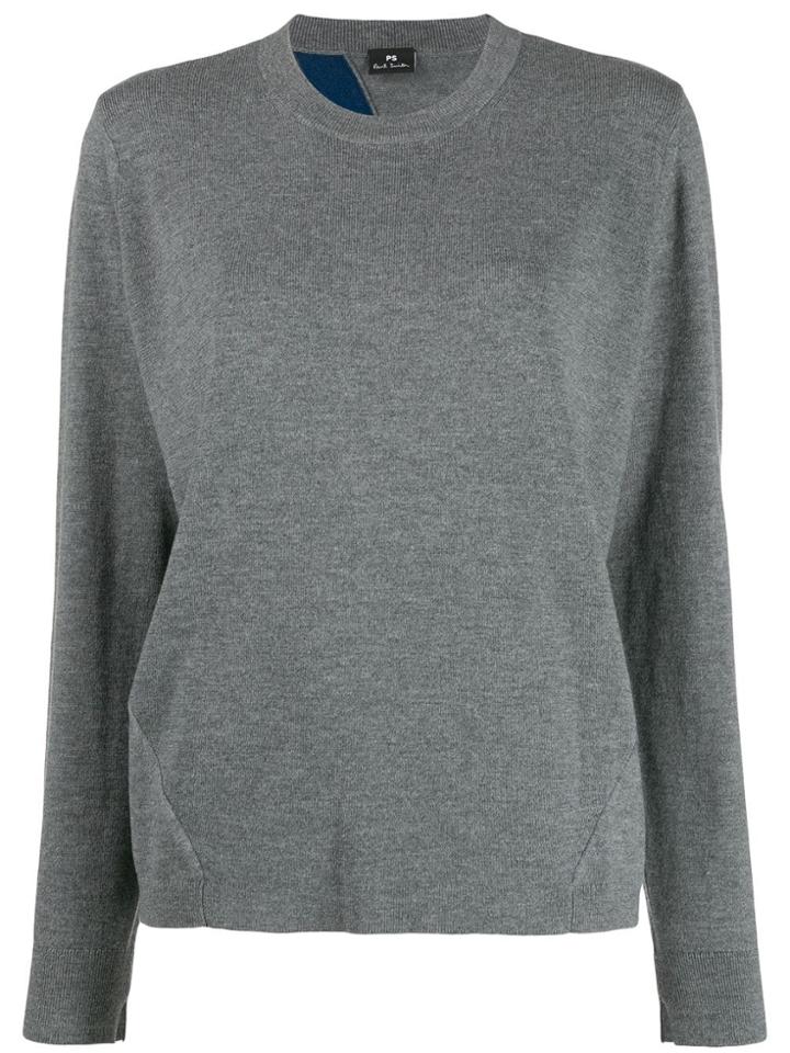 Ps Paul Smith Long Sleeve Striped Sweater - Grey