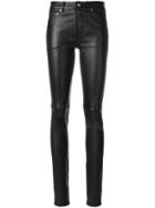 Saint Laurent Skinny Leather Trousers - Black