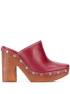 Jacquemus Studded Mules - Red