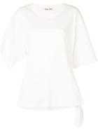Aalto Asymmetric Sleeve T-shirt - White