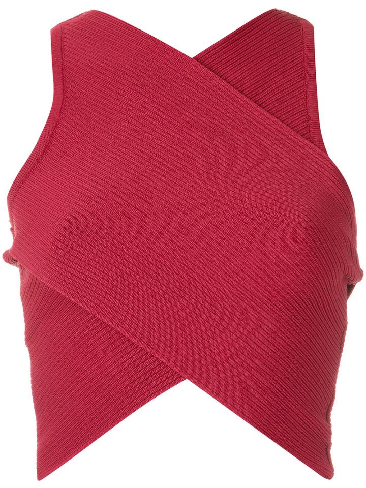 Egrey - Knitted Top Cropped - Women - Spandex/elastane/viscose/polyimide - G, Red, Spandex/elastane/viscose/polyimide