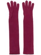 Drumohr Long Gloves - Pink & Purple