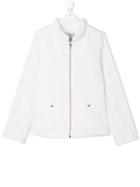 Herno Kids Teen Mandarin-collar Quilted Jacket - White