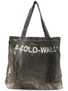 A-cold-wall* Distressed Logo Shopper Tote Bag - Grey