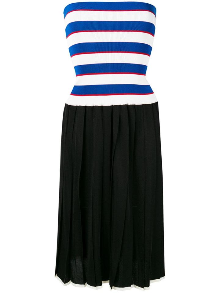 Sonia Rykiel Pleated Knit Skirt Dress - Black