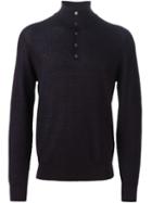 Brioni Buttoned Neck Sweater, Men's, Size: 50, Pink/purple, Silk/cashmere/wool