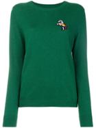 Chinti & Parker Embroidered Fitted Sweater - Green