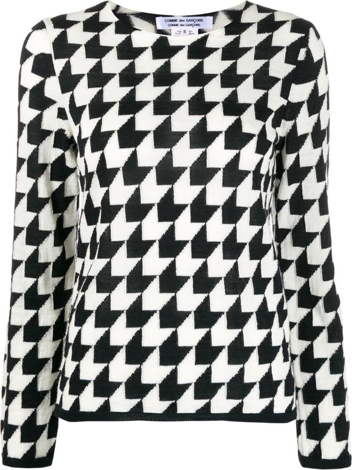 Comme Des Garçons Comme Des Garçons Geometric Knit Jumper - Black