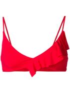 Marysia Asymmetric Bikini Top - Red