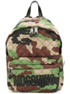 Moschino Camouflage Logo Backpack - Green