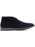 Car Shoe Fitted Lace-up Boots - Blue