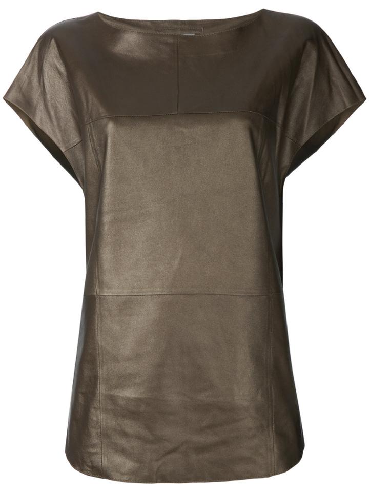 Desa Collection Shortsleeved Panel T-shirt - Metallic
