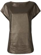 Desa Collection Shortsleeved Panel T-shirt - Metallic