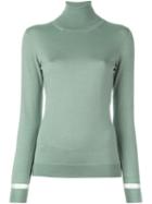 Lanvin Sheer Detail Jumper, Women's, Size: Medium, Blue, Silk/polyamide/spandex/elastane/cashmere