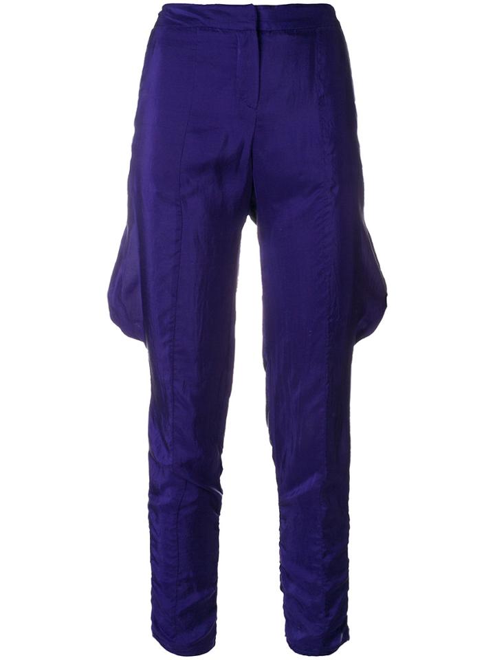 Giorgio Armani Vintage Baggy Detail Cropped Trousers - Blue