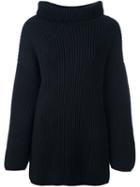 Stefano Mortari Oversized Jumper, Women's, Blue, Virgin Wool