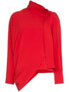 Matériel Bow Detail Asymmetric Top - Red