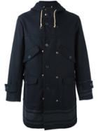 Equipe '70 Hooded Coat, Men's, Size: 46, Blue, Wool/polyester/polyamide/polyamide