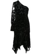 Josie Natori Burnout Velvet Dress - Black
