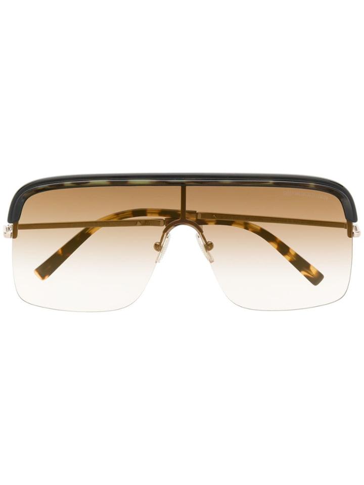 Cutler & Gross Aviator Shaped Sunglasses - Brown