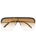 Cutler & Gross Aviator Shaped Sunglasses - Brown