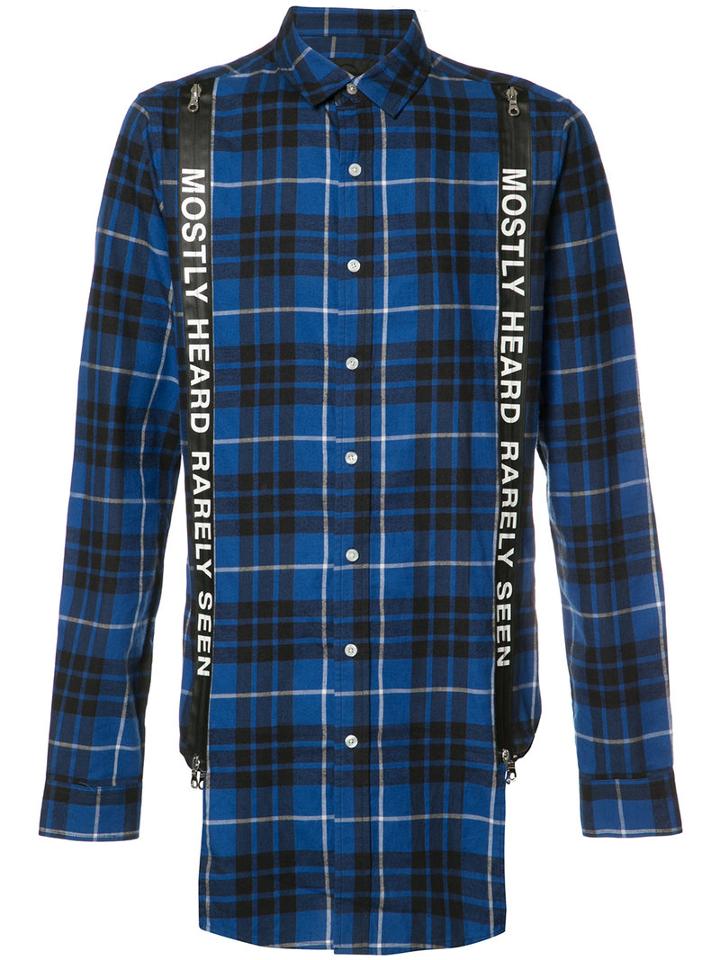 Mostly Heard Rarely Seen Checked Shirt, Men's, Size: Small, Blue, Cotton