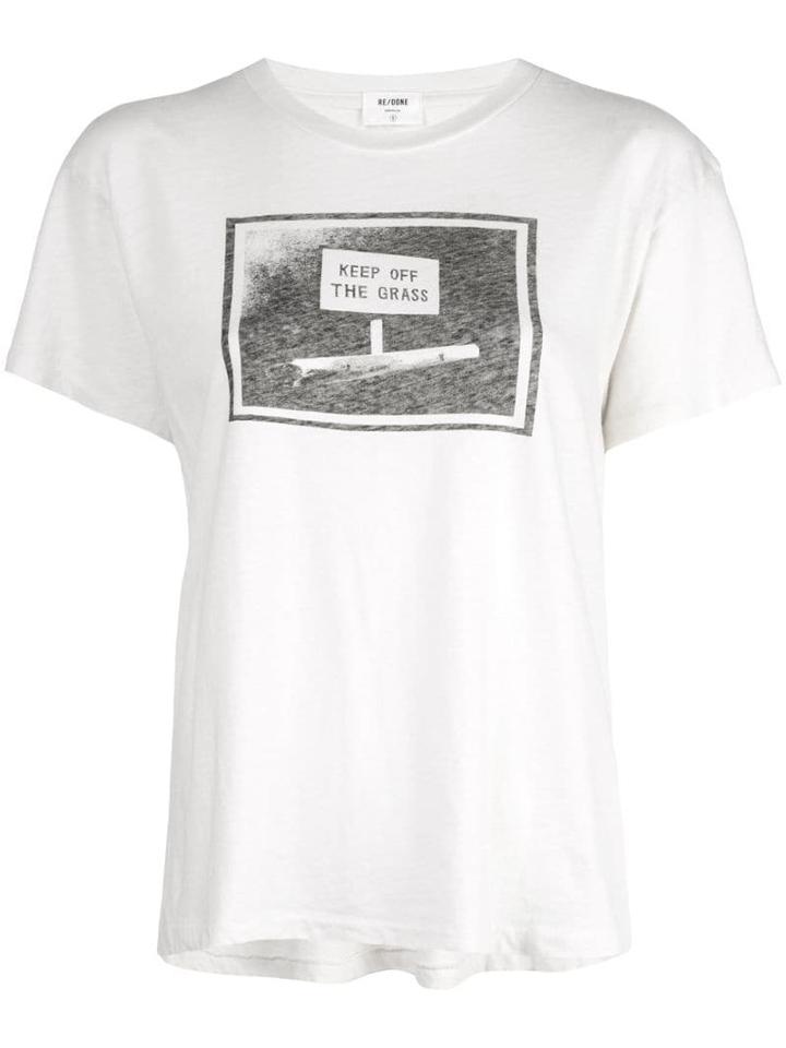 Re/done Photographic Print T-shirt - White