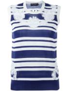 Dolce & Gabbana Lace Striped Tank Top