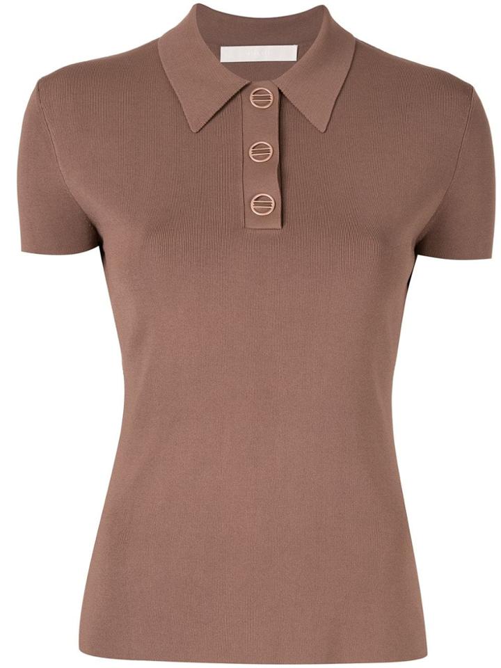 Dion Lee Slim-fit Polo Top - Brown