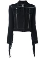 Fausto Puglisi Fringe Sleeve Cropped Jacket