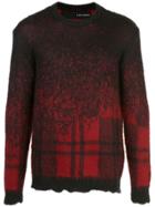 Isabel Benenato Pattern-mix Crew-neck Jumper - Black