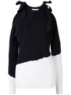 Monse Cut-off Shoulder Jumper - Blue