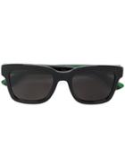 Gucci Web Detail Sunglasses, Men's, Black, Acetate