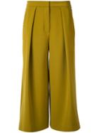 Roksanda Cropped Palazzo Pants, Women's, Size: 10, Yellow/orange, Polyester/spandex/elastane/viscose/cotton