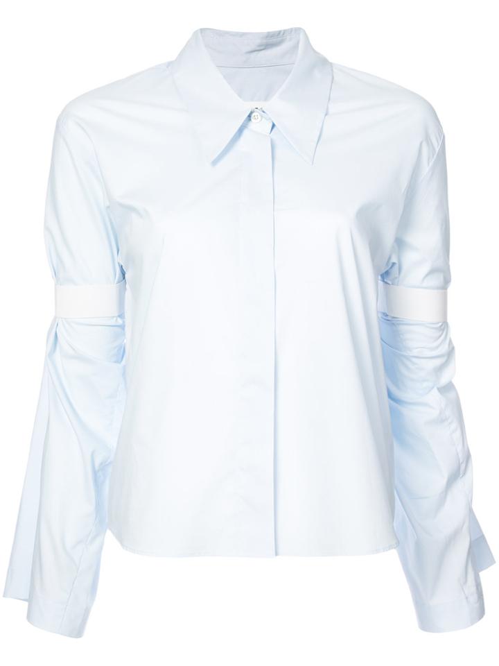 Mm6 Maison Margiela Banded Sleeve Shirt - Blue