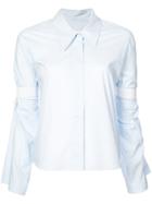 Mm6 Maison Margiela Banded Sleeve Shirt - Blue
