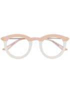 Christian Roth Eyewear Round Two-tone Frame Glasses - Pink